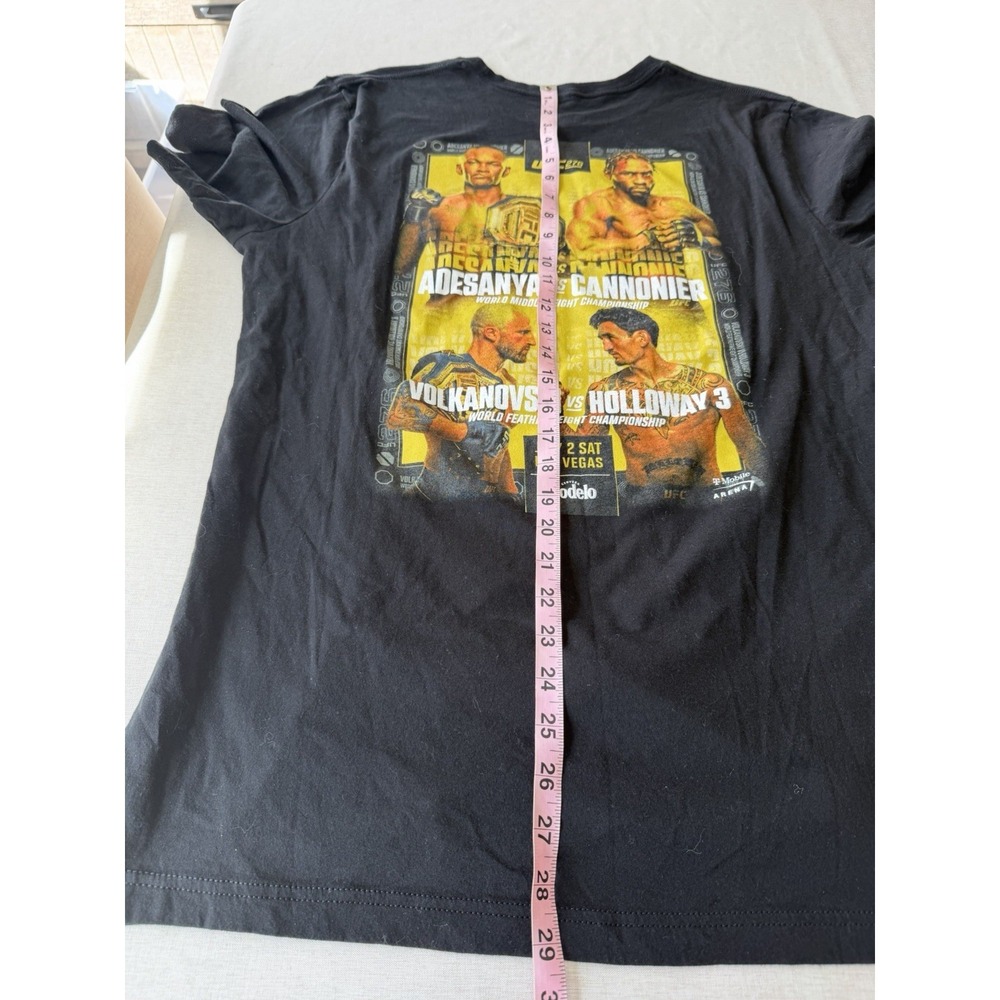 UFC 276 Adesanya‎ Cannonier Volkanovski Holloway Tee Shirt Mens XL Black EUC - Picture 6 of 6